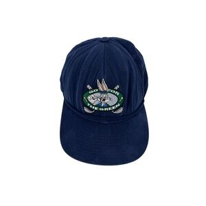 Vintage Warner Bros Studio Store Bugs Bunny Golf Go For The Green Navy Hat